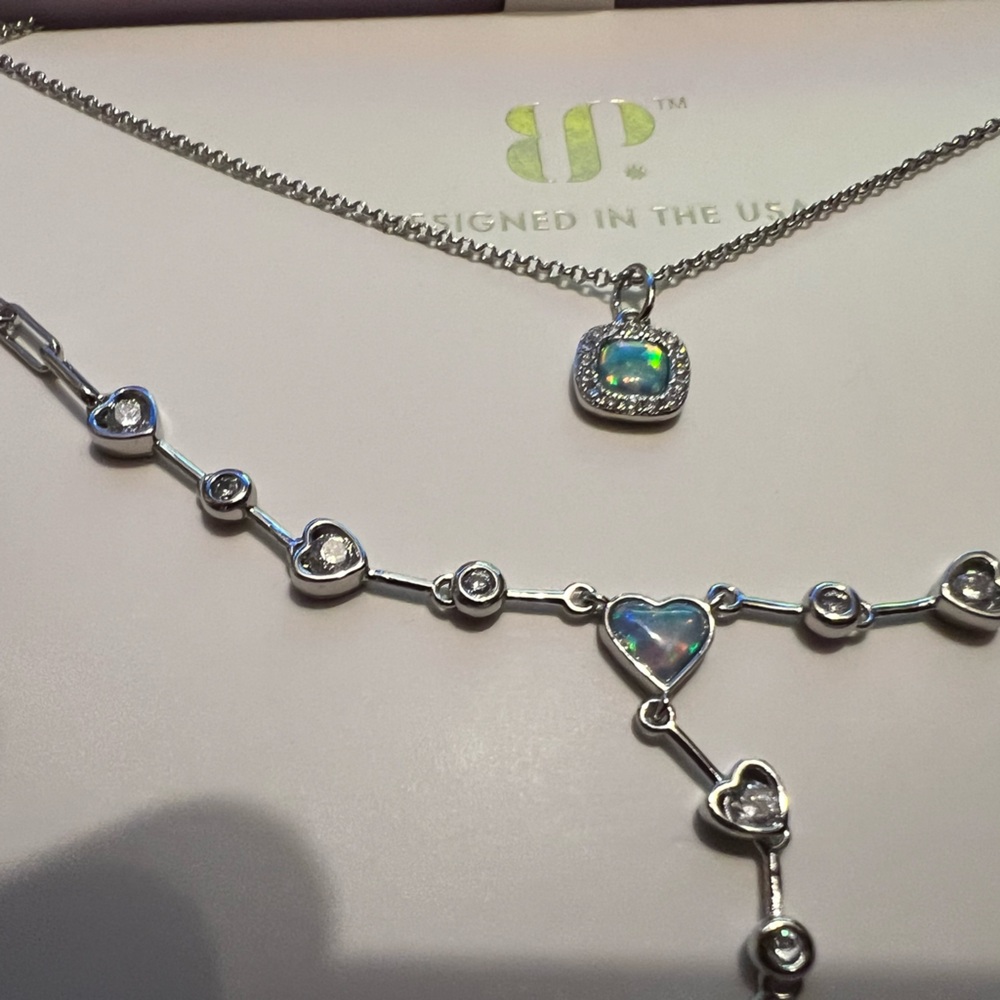 Elegant Silver Heart Necklace
